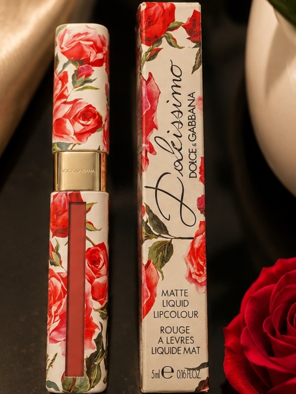 Dolce & Gabbana Floral Lipstick – Rose Red